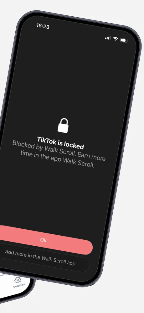 Walk Lock blokuje TikToka do czasu zarobienia czasu ekranowego